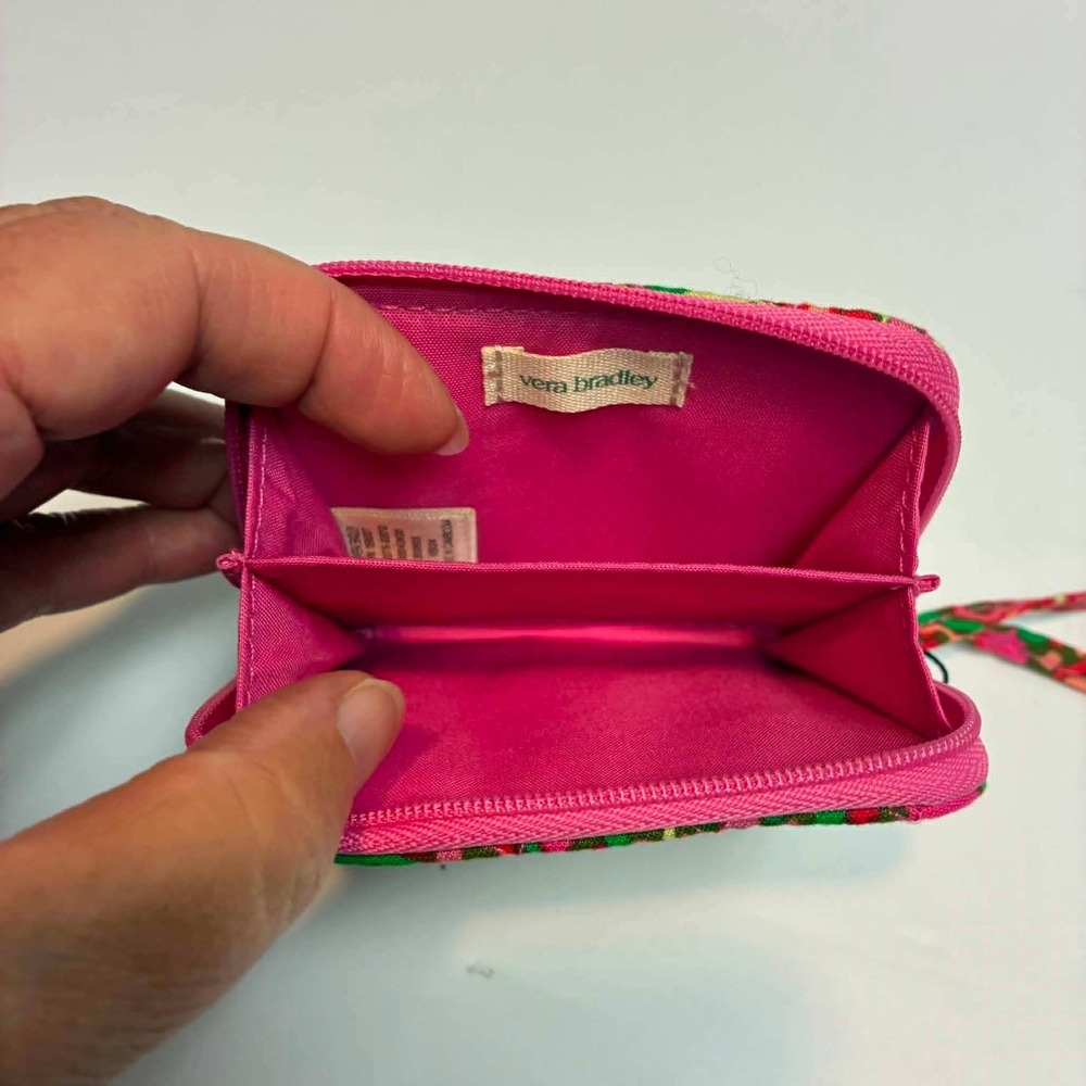 Vera Bradley Zip Wallet Womens Capri Pink Paisley Quilted Cotton 52275-22012 - Picture 4 of 6